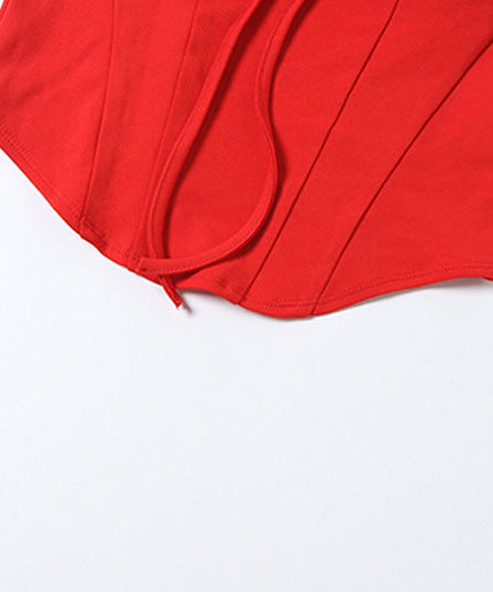 Red Hot Chic! Off-Shoulder Lace Corset Top – Your Fall & Holiday Party Essential