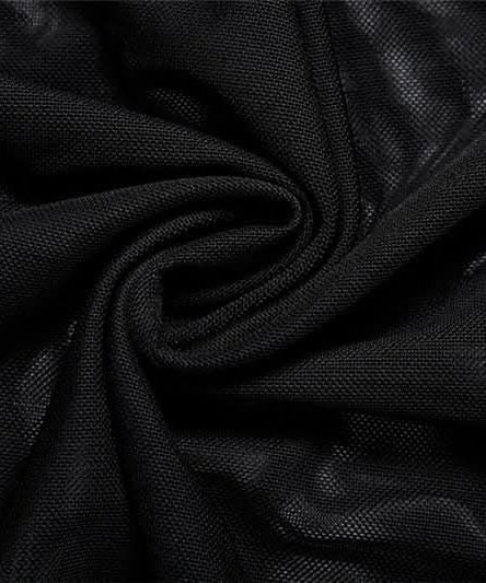 Siren Black Halter Sheer Maxi Dress - Ruffle Peplum & V-Neck for Fall Night Out Glam