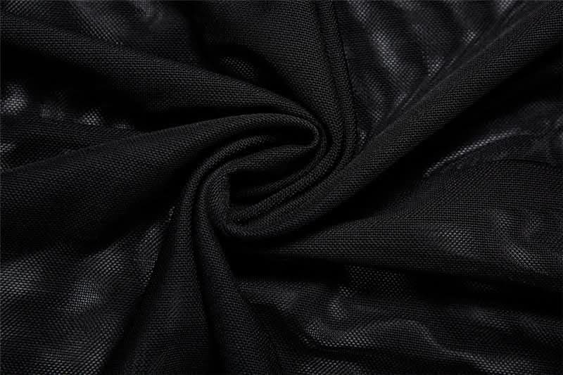 Siren Black Halter Sheer Maxi Dress - Ruffle Peplum & V-Neck for Fall Night Out Glam