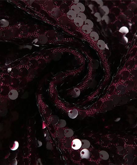 Dazzling Burgundy Sequin Halter Top | Glam Cowl Neck for Holiday & NYE Parties