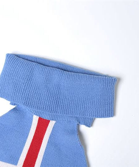 Cozy Fall Chic: Icelandic Flag Knit Halter Crop Top & Shorts Loungewear Set