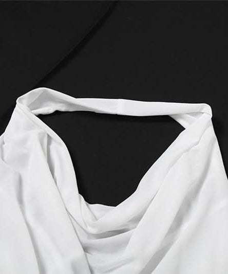 White Halter Crop Top & Flowy Maxi Skirt Set - Chic Resort Wear for Winter Escapes