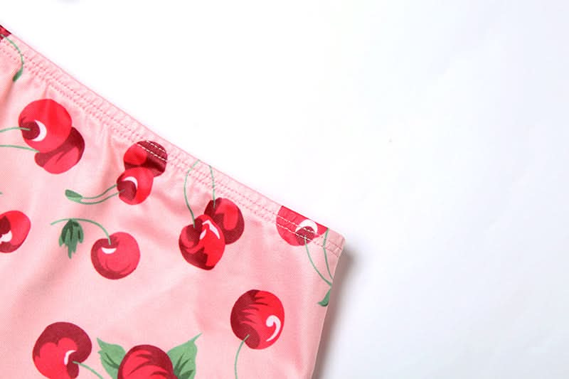 Sweet Cherry Halter Bikini & Cutout Skirt Set – Your Ultimate Vacation & Resort Look!