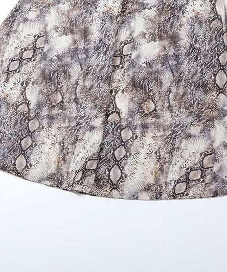 Slay the Season: Chic Snake Print Ruched Maxi Dress with Keyhole Cutout - Fall Glamour