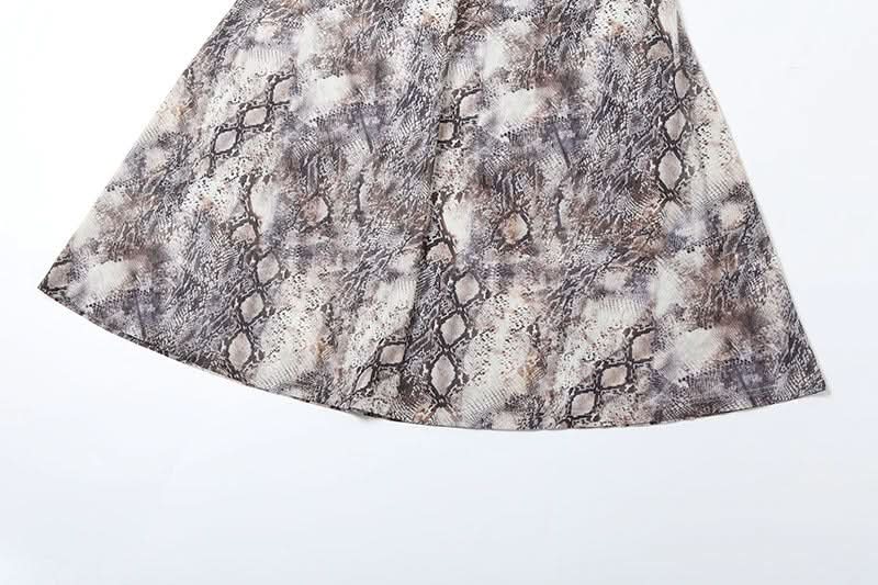 Slay the Season: Chic Snake Print Ruched Maxi Dress with Keyhole Cutout - Fall Glamour