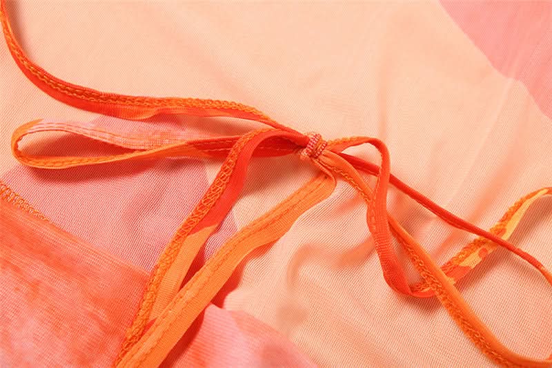 Escape to Paradise: Vibrant Tropical Bloom Halter Cowl Neck Maxi Dress with Thigh Slit