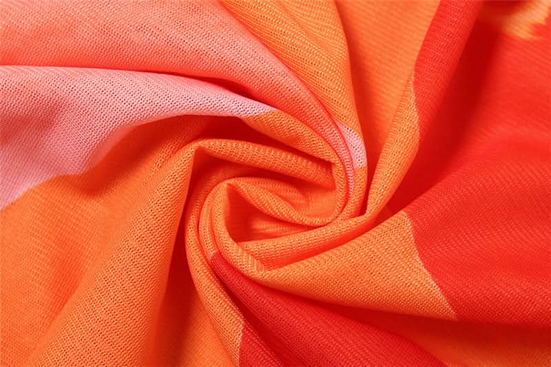 Escape to Paradise: Vibrant Tropical Bloom Halter Cowl Neck Maxi Dress with Thigh Slit