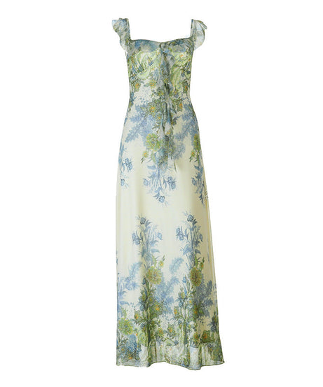 Enchanted Garden Floral Ruffle Maxi Dress - Your Fall Getaway & Transitional Style Essential