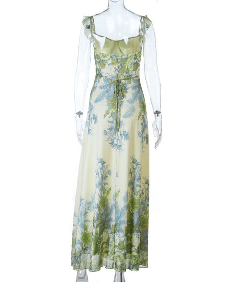 Enchanted Garden Floral Ruffle Maxi Dress - Your Fall Getaway & Transitional Style Essential