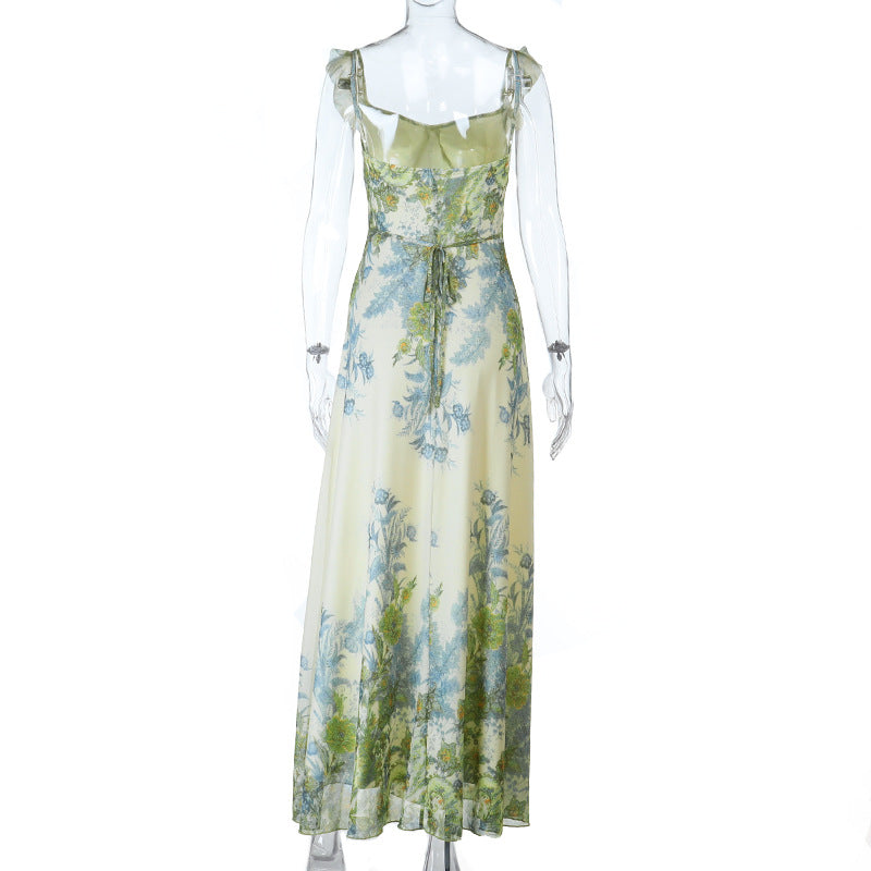 Enchanted Garden Floral Ruffle Maxi Dress - Your Fall Getaway & Transitional Style Essential