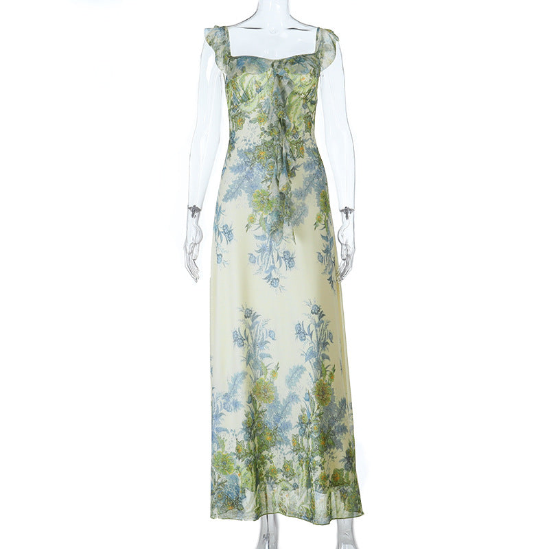 Enchanted Garden Floral Ruffle Maxi Dress - Your Fall Getaway & Transitional Style Essential
