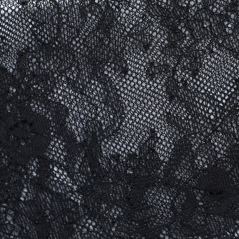 Seductive Black Lace Corset Top - Off-Shoulder Long Sleeve for Fall & Holiday Glamour