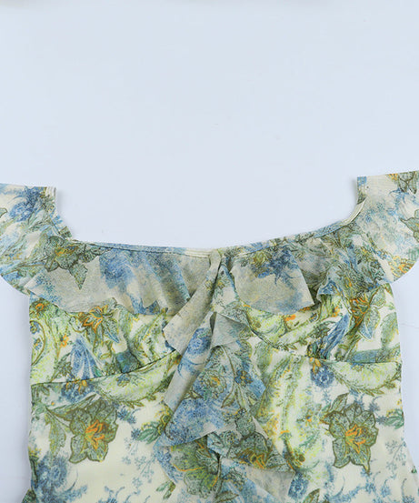 Enchanted Garden Floral Ruffle Maxi Dress - Your Fall Getaway & Transitional Style Essential