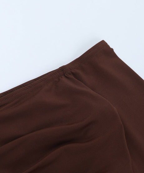 Effortless Fall Glam: Off-Shoulder Ruched Crop Top with Chic Beaded Detail