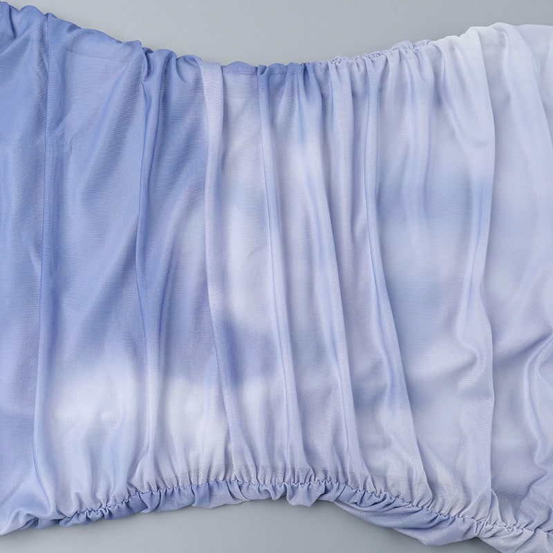 Celestial Cloud Ruched Maxi Dress - Effortless Chic for Fall Events & Holiday Getaways