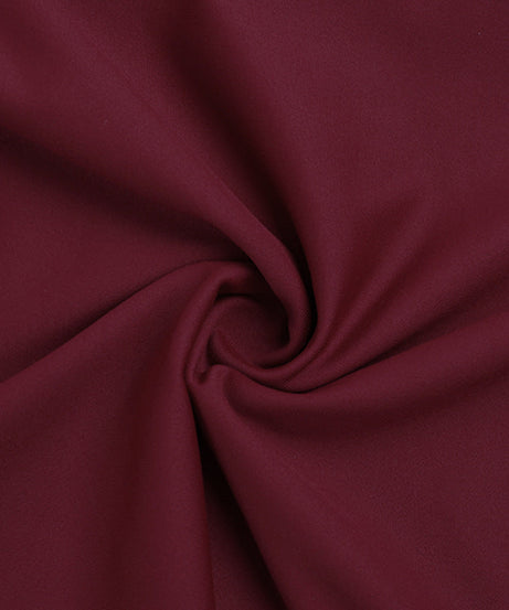 Sophisticated Wine Red Ruched Maxi Gown - Elegant Long Sleeve V-Neck for Fall & Holiday Galas