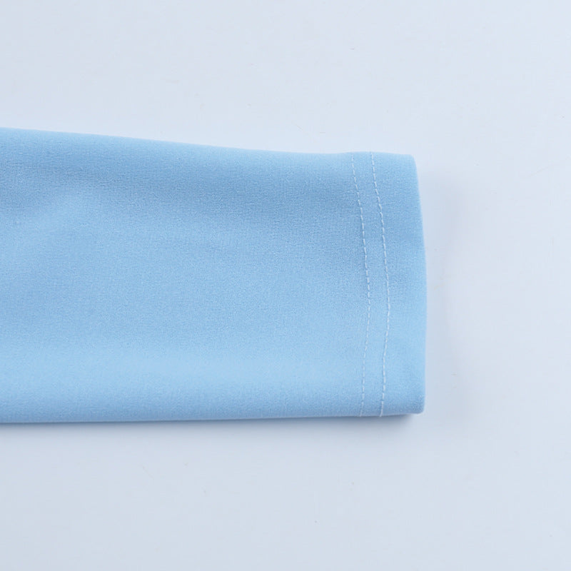 Dreamy Sky Blue Off-Shoulder Mini Dress - Long Sleeve Bodycon for Fall Parties & Date Nights