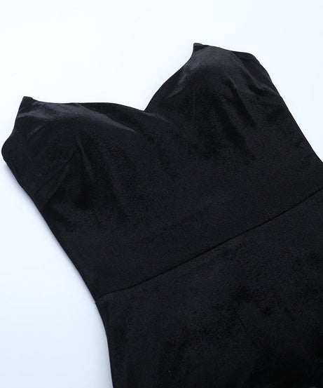 Chic Black Velvet & Feather Mini Dress - Your Holiday Party & NYE Showstopper