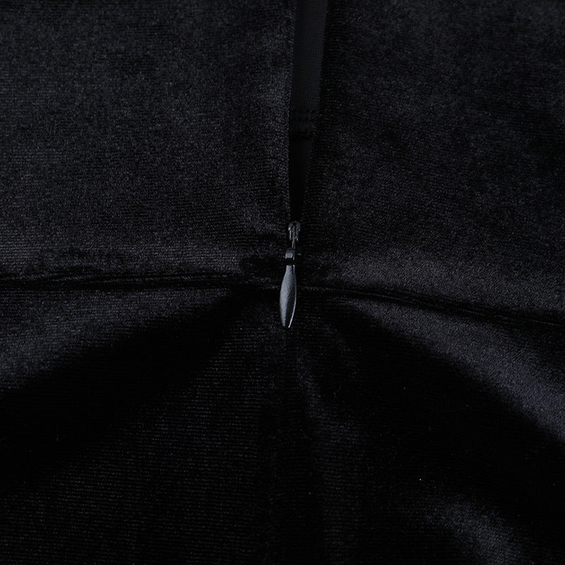 Chic Black Velvet & Feather Mini Dress - Your Holiday Party & NYE Showstopper