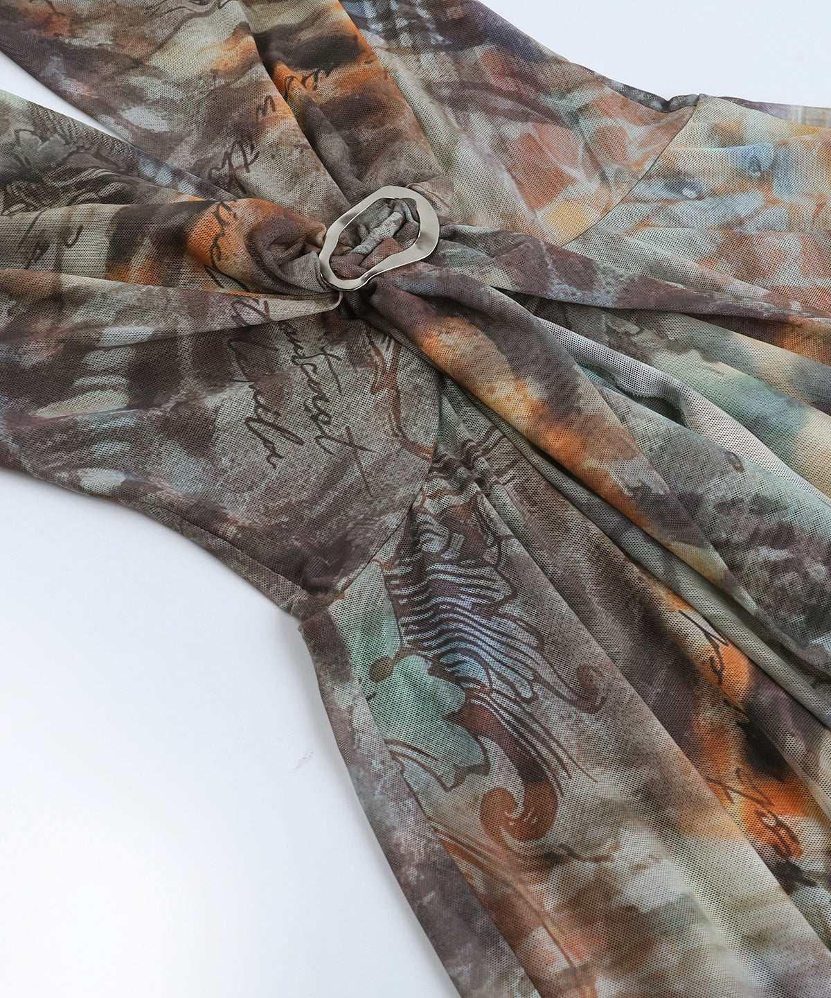 Autumn Whisper Halter Mini Dress: Boho-Chic Tie-Dye for Fall Nights & Vacation Escapes