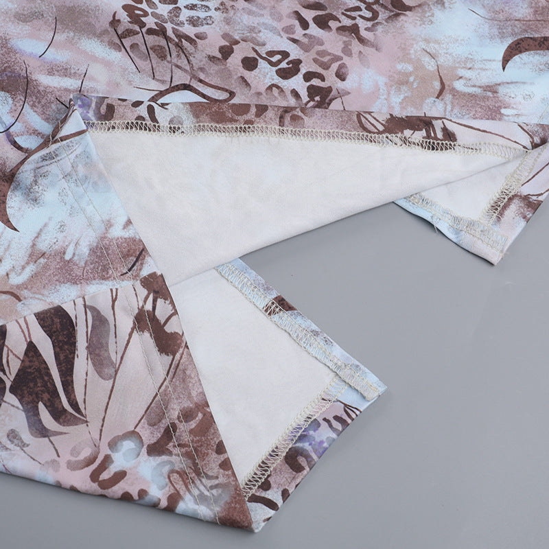 Serpentine Halter Maxi Dress - Abstract Animal Print for Fall & Holiday Glamour