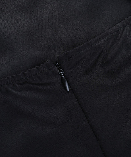 Effortlessly Chic Black Satin Slip Maxi Dress with High Slit & Ruching – Your Holiday Party & Special Occasion Essential