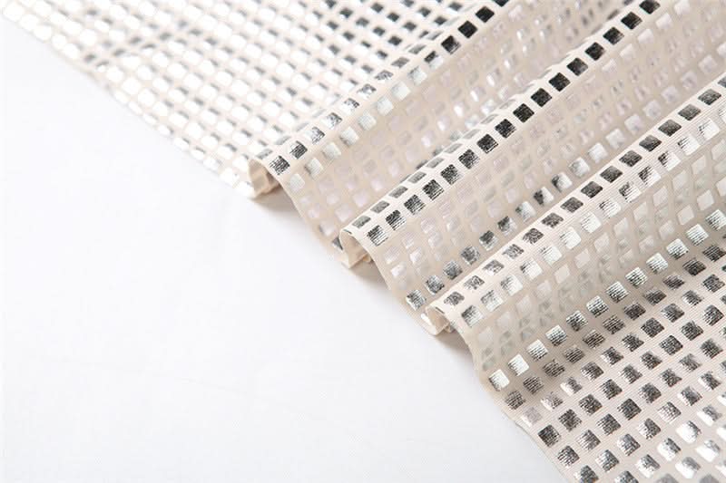 Dazzling Silver Grid Halter Mini Dress - Your Sparkle & Party Season Essential