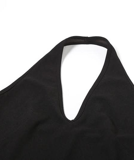 Chic Halter V-Neck Black Sheer Maxi Dress - Your Go-To for Holiday Parties & Evening Glamour