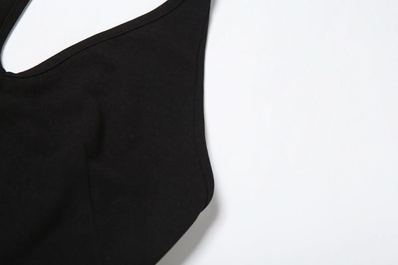 Chic Halter V-Neck Black Sheer Maxi Dress - Your Go-To for Holiday Parties & Evening Glamour