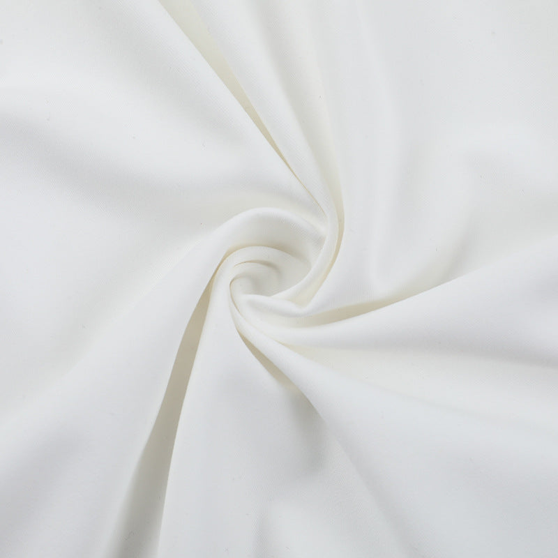 Chic White Halter Off-Shoulder Mini Dress - Trendy Cut-Out for Fall Getaways & Parties