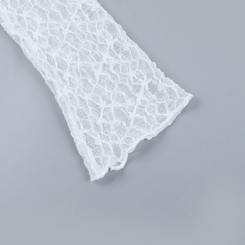 Chic Sheer Lace Long Sleeve Top - Elegant Fall Layering & Holiday Style