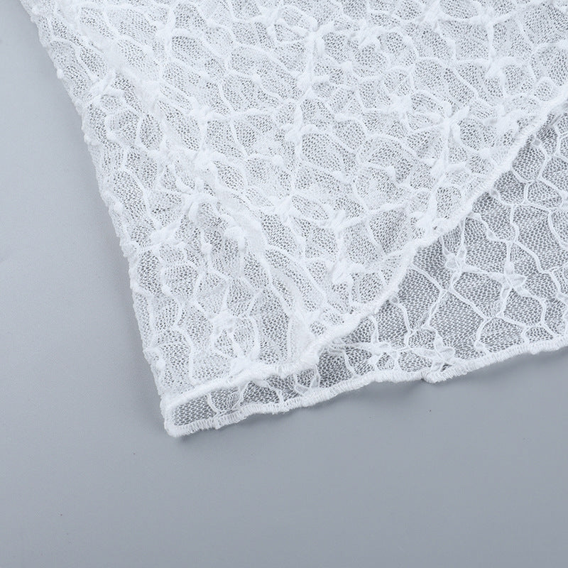 Chic Sheer Lace Long Sleeve Top - Elegant Fall Layering & Holiday Style