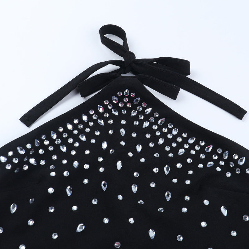 Glamorous Beaded Halter Neck Maxi Gown - Perfect for Holiday Galas & New Year's Eve