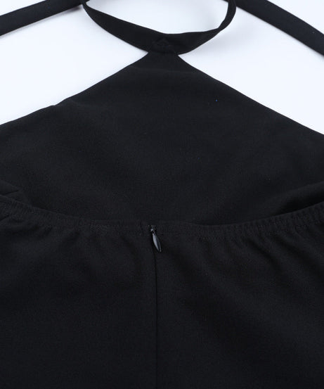 Glamorous Beaded Halter Neck Maxi Gown - Perfect for Holiday Galas & New Year's Eve