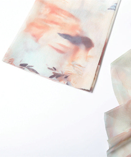 Heavenly Cherub Print Mesh Mini Dress - Off-Shoulder Ruched Bodycon for Fall Nights Out