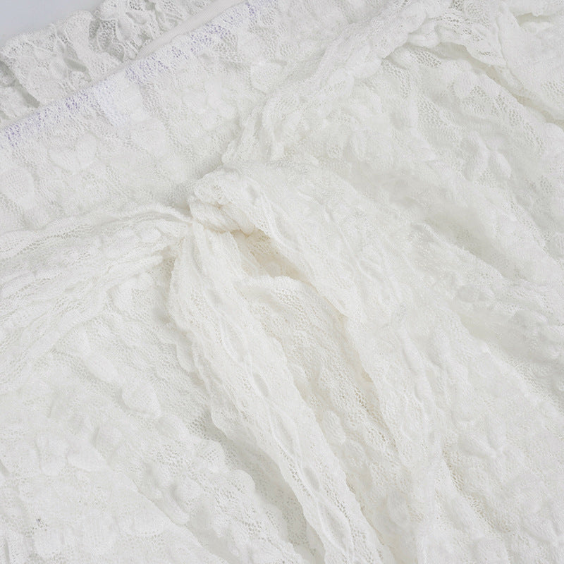 Enchanting White Lace Ruffle Cami Top | Dreamy Fairycore & Boho Style for Fall Layering