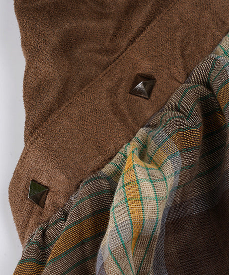 Fall Ready! Edgy Asymmetrical Plaid Mini Skirt with Ruffle & Buckle Detail