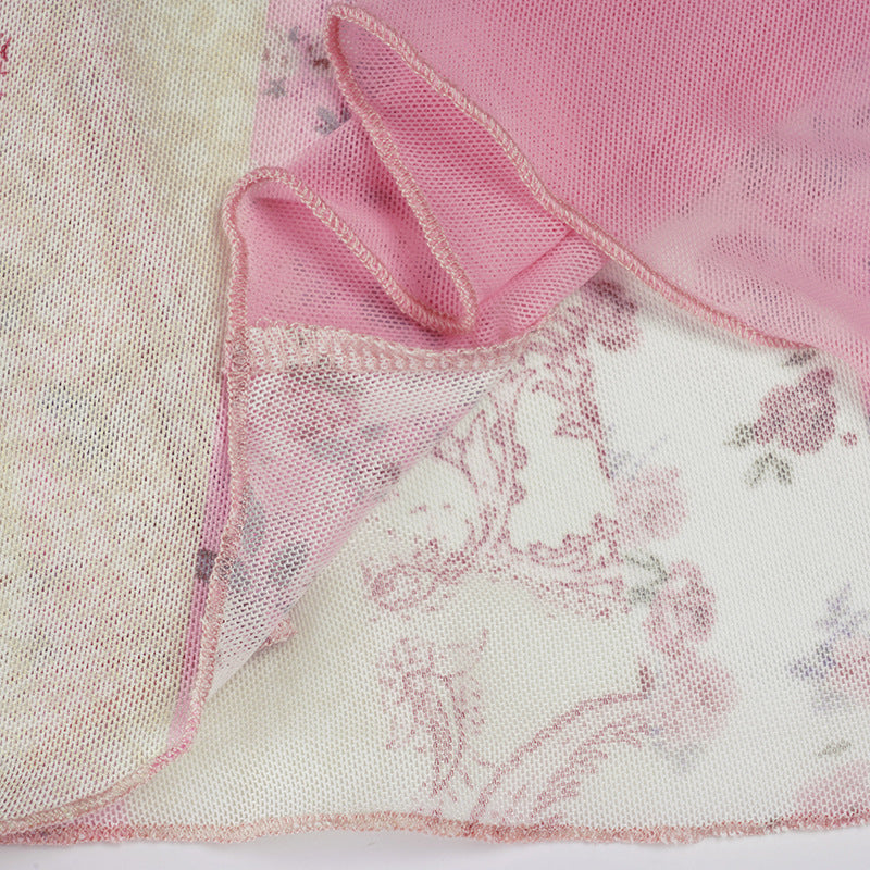 Dreamy Pink Floral Babydoll Nightie | Soft Lace Trim Loungewear Dress for Cozy Fall Evenings