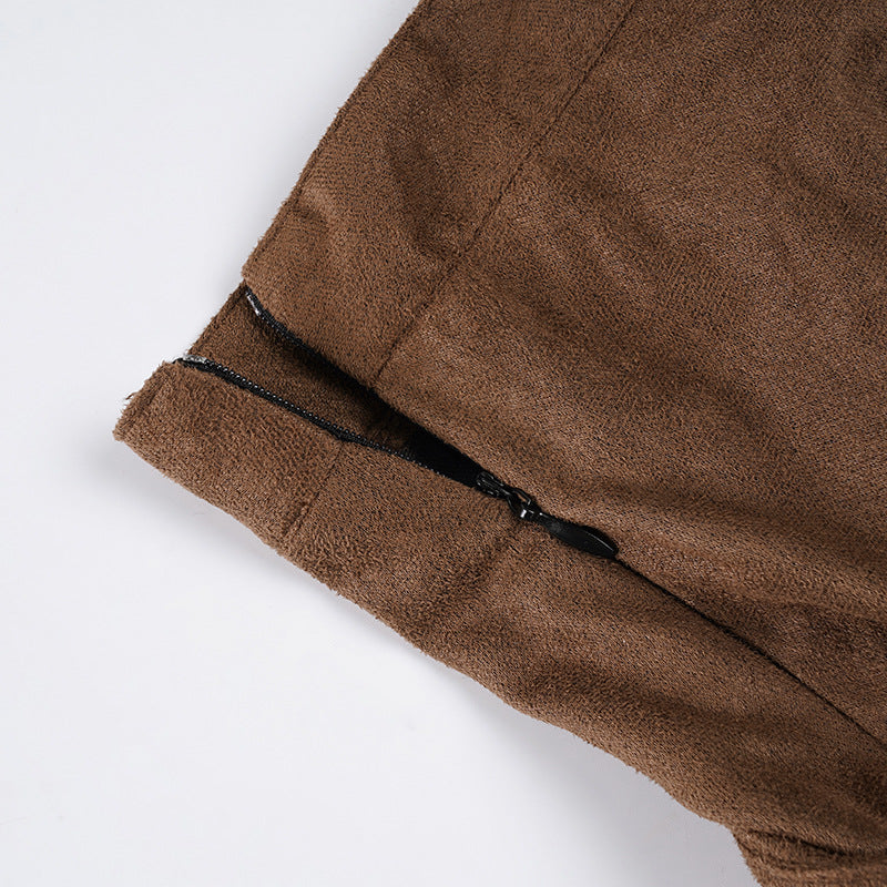 Fall Ready! Edgy Asymmetrical Plaid Mini Skirt with Ruffle & Buckle Detail