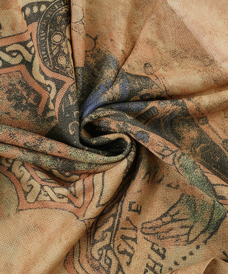 Mystic Tapestry Mesh Off-Shoulder Long Sleeve Top - Fall 2025 Essential