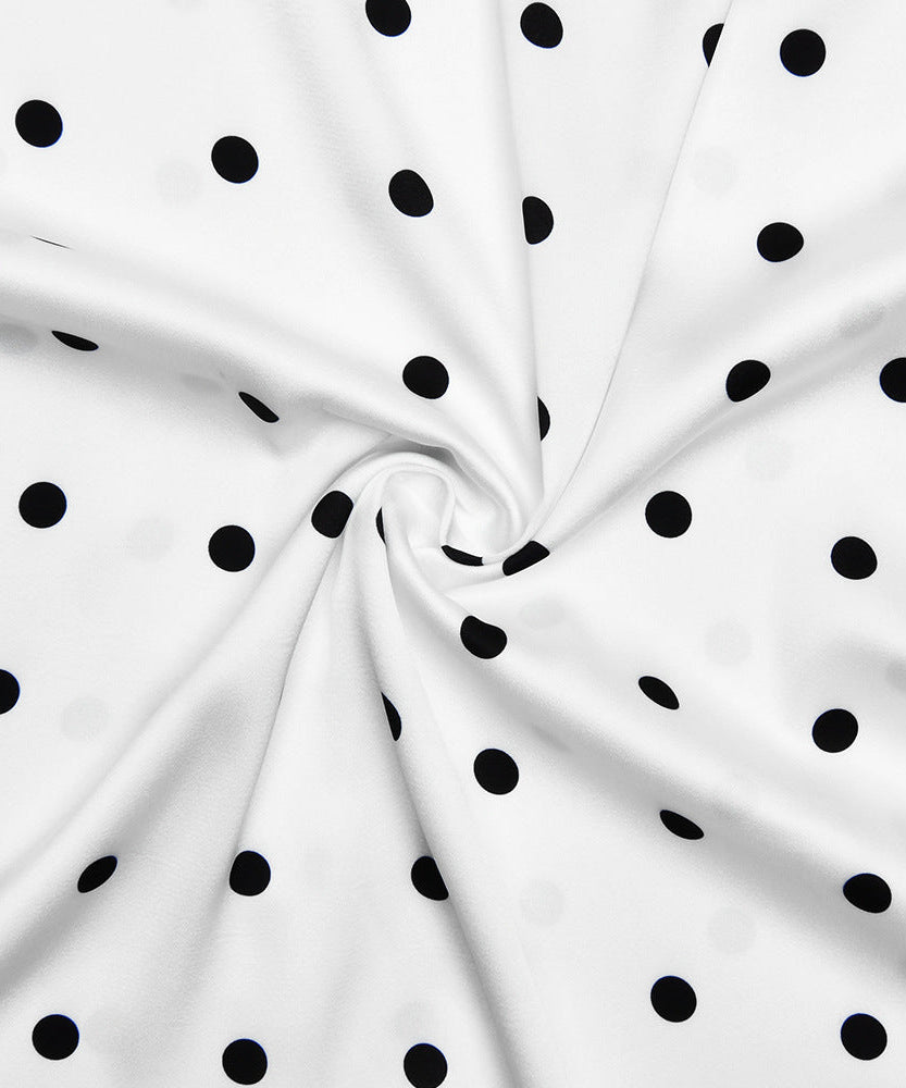 Retro Chic Polka Dot Maxi Dress with Sweet Bow - Timeless Style for Fall & Beyond