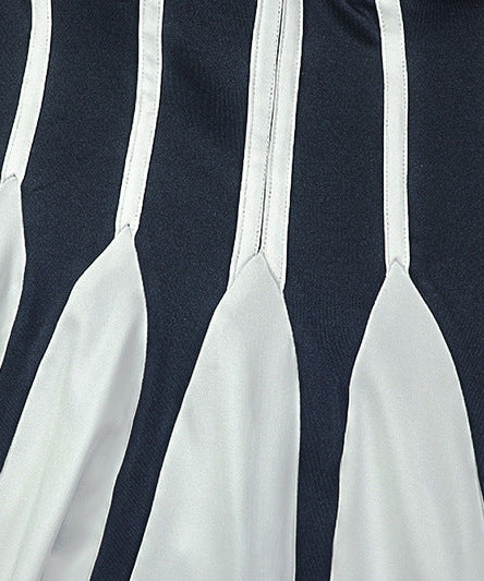 Chic Halter V-Neck Striped Mini Dress | Fall Party & Vacation Ready for American Women