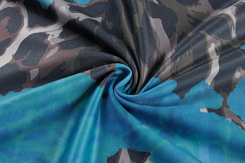 Vibrant Blue Floral & Leopard Print Maxi Dress - Your Chic Fall Getaway Essential