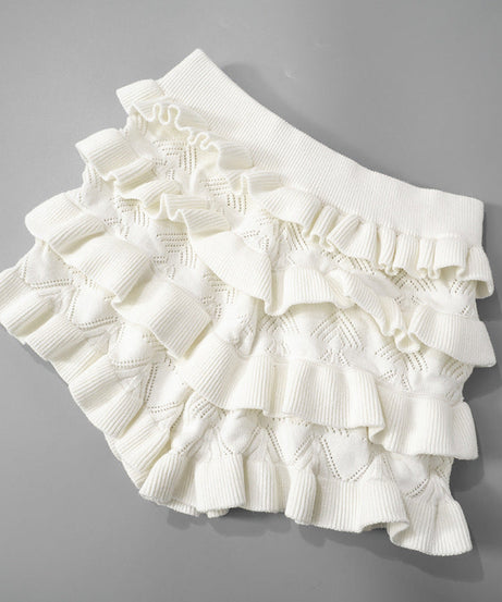 Coastal Chic Ruffle Knit Shorts for Women - Your Perfect Fall Getaway & Resort Essential