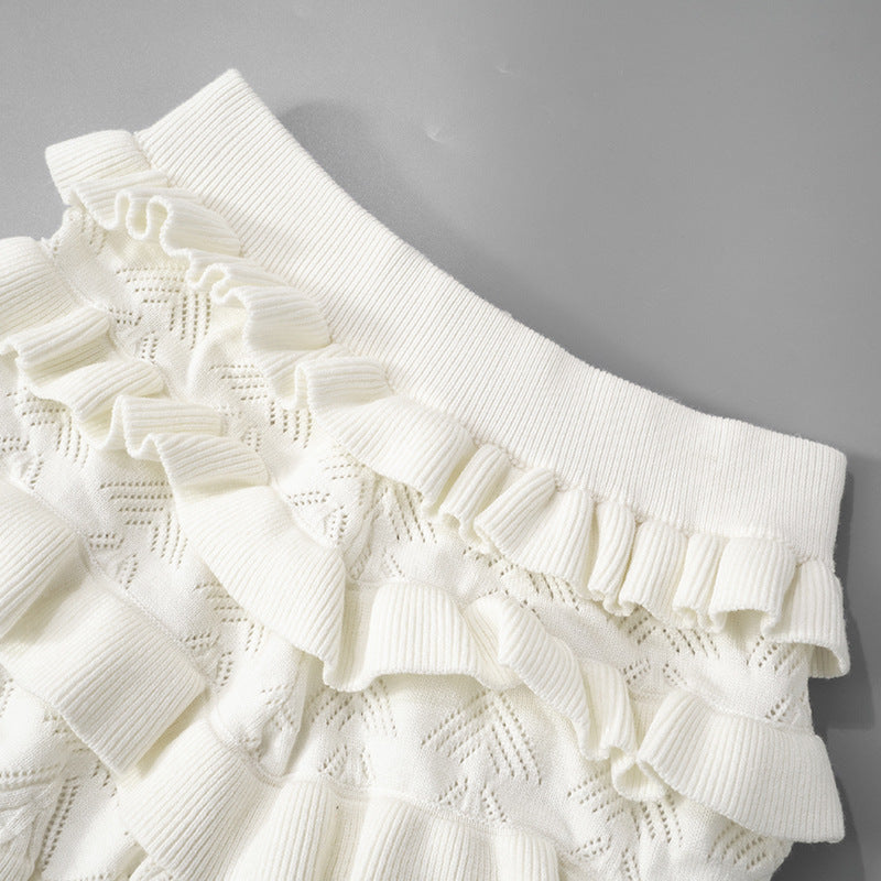 Coastal Chic Ruffle Knit Shorts for Women - Your Perfect Fall Getaway & Resort Essential