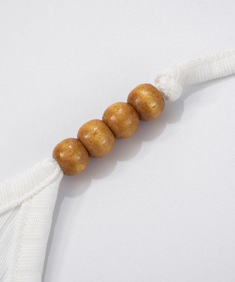 Effortless White Ribbed Halter Top with Beaded Straps - Your Chic Fall Layering Essential