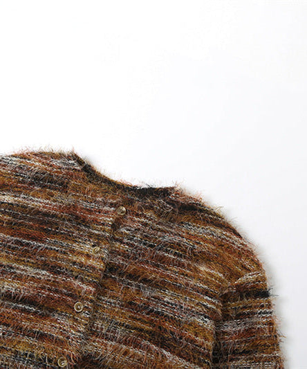 Cozy Autumn Chic: Women's Fuzzy Knit Two-Piece Mini Skirt Set | Effortless Fall Style