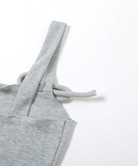 Cozy Chic Bowknot Square Neck Romper | Fall Bubble Shorts Loungewear