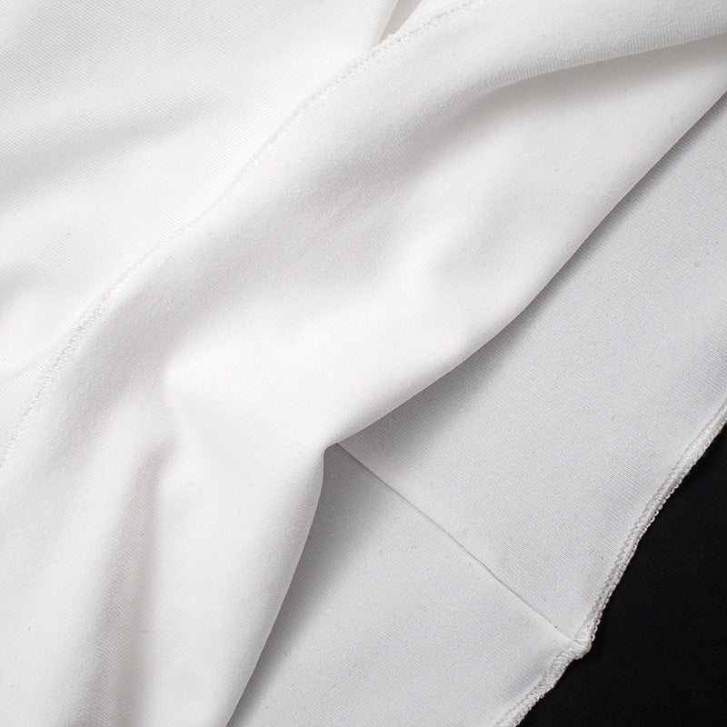 Chic Fall Essential: Flattering White Ruched Cross-Front 3/4 Sleeve Top