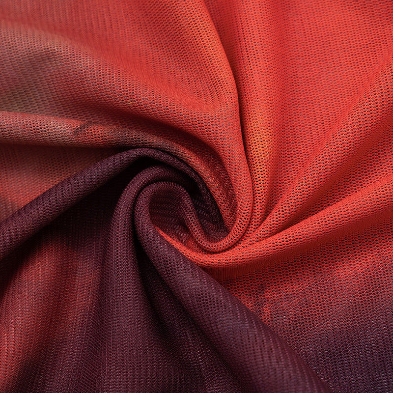 Ignite Y2K Vibes: Red & Black Leopard Mesh Flare Pants - Sheer Statement for Fall Parties & Halloween